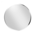 P&P Silver Round Wall Mirror 60x60cm Frameless Beveled Edge Glass for Stylish Homes V767-YSJ-XB162-66