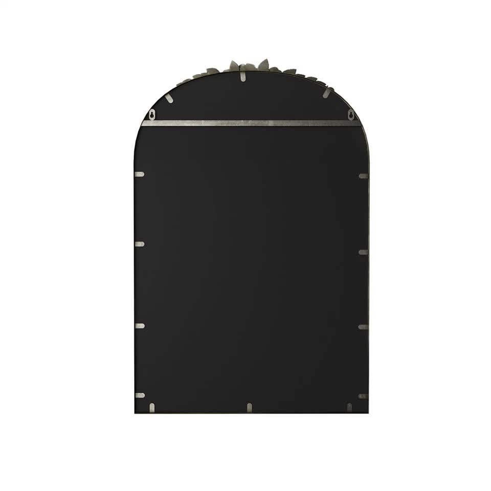Antique Baroque Arched Wall Mirror Rose Edge Decorative Mirror Fireplace Entryway V767-YSJ-Z113-S