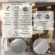 High-End Grey Dining Chairs Set of 2 Faux Leather Upholstered Kitchen Chairs with Gold Lion Head V767-YZ-X111-HH