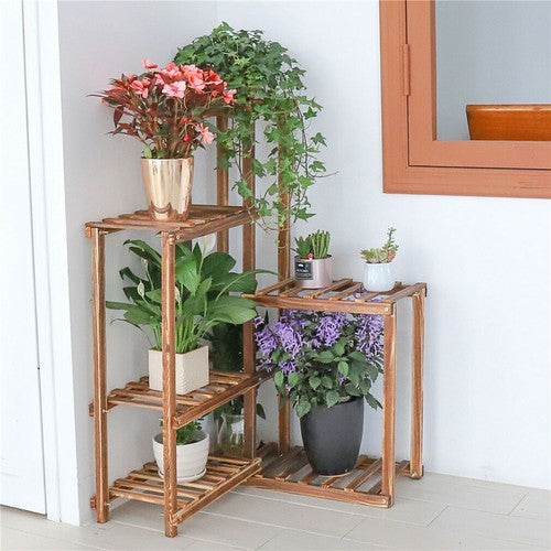 Premium Pine Wood 6-Tier Plant Stand V767-Z8FHJ-J