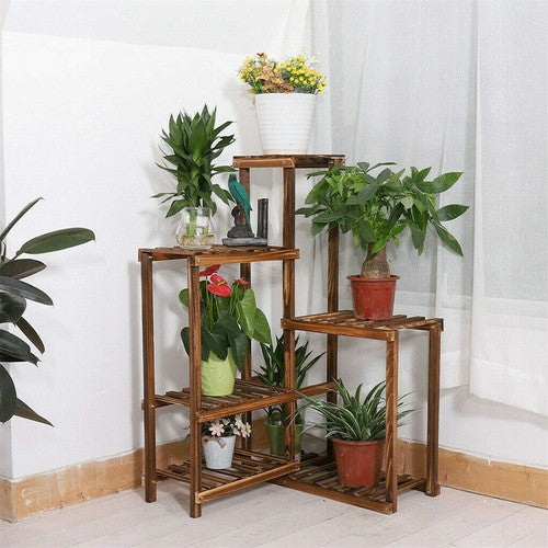 Premium Pine Wood 6-Tier Plant Stand V767-Z8FHJ-J