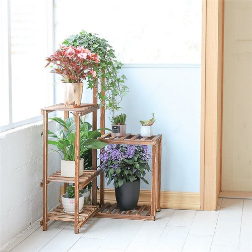 Premium Pine Wood 6-Tier Plant Stand V767-Z8FHJ-J
