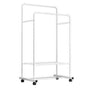 Heavy Duty Double Clothes Rail Rack Garment Hanging Display Stand 4 Wheel Armoir V767-ZJJ215-WT-G3