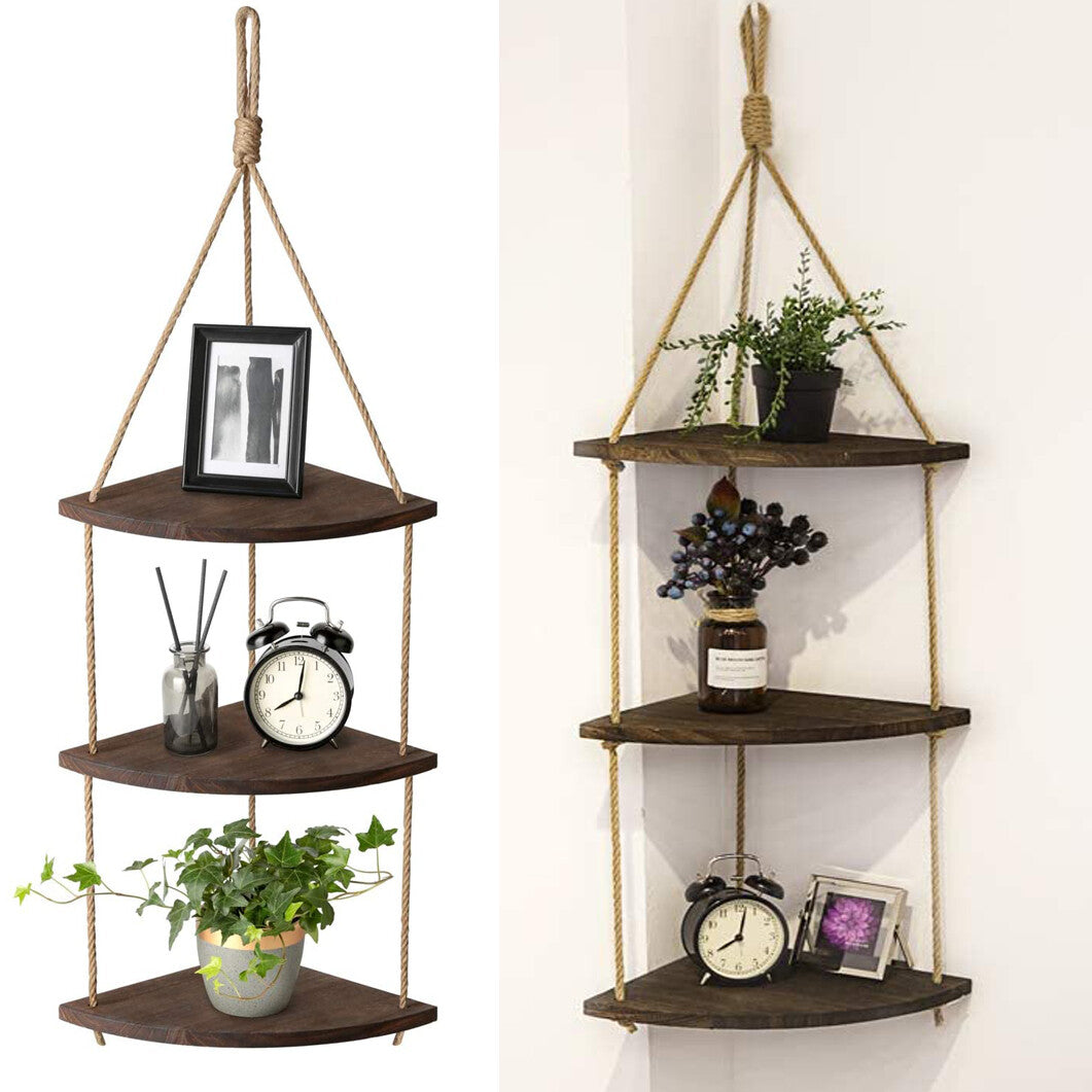 Bohemian Hanging Shelf Organizer 3 Tier Storage Rack V767-ZJJ224