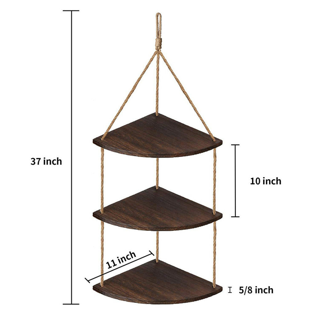 Bohemian Hanging Shelf Organizer 3 Tier Storage Rack V767-ZJJ224