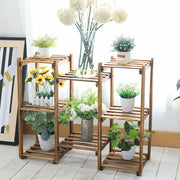 Detachable Diy Wood Plant Stand Pots Organizer Rack Multifunctional Shelf Decor V767-ZJJ242-AU