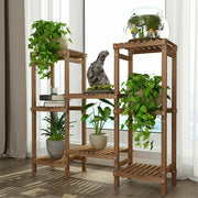 Detachable Diy Wood Plant Stand Pots Organizer Rack Multifunctional Shelf Decor V767-ZJJ242-AU
