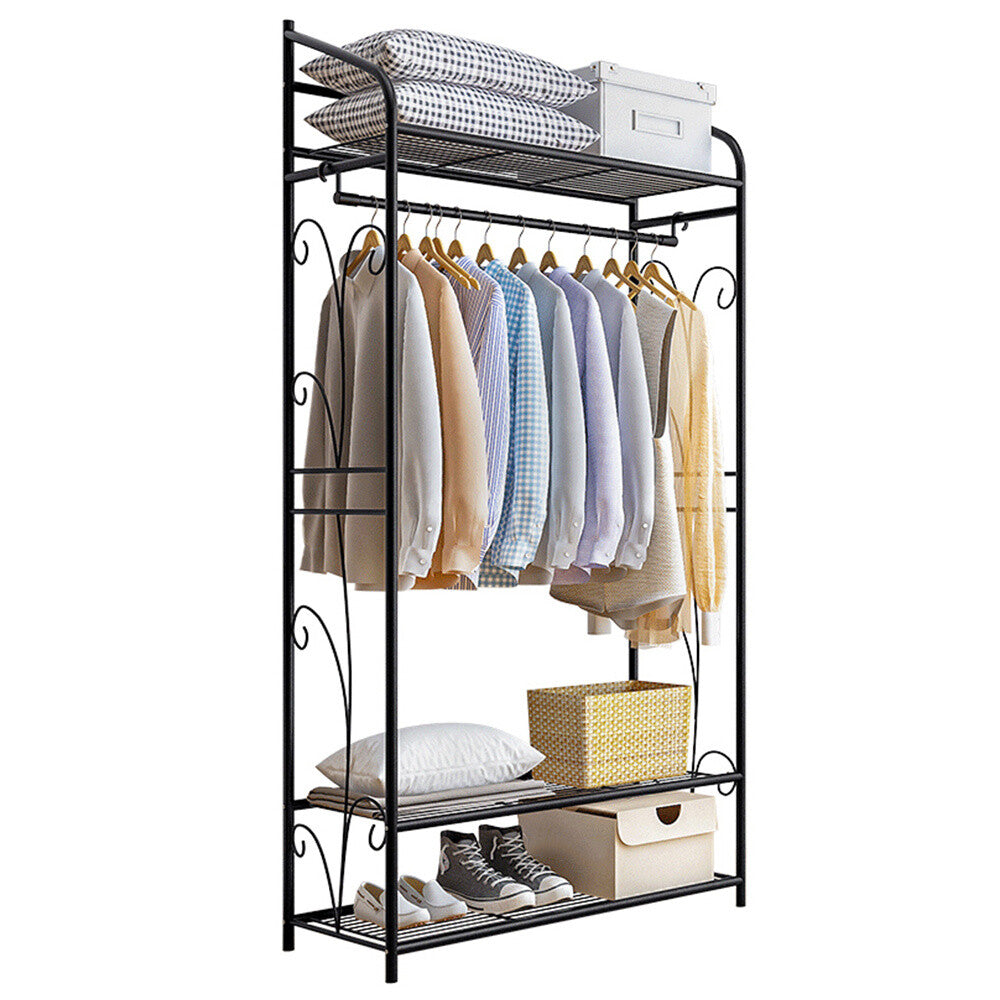 Extra Large Metal Clothes Rail Storage Dress Hanging Garment Rack Portable Stand V767-ZJJ323-G2