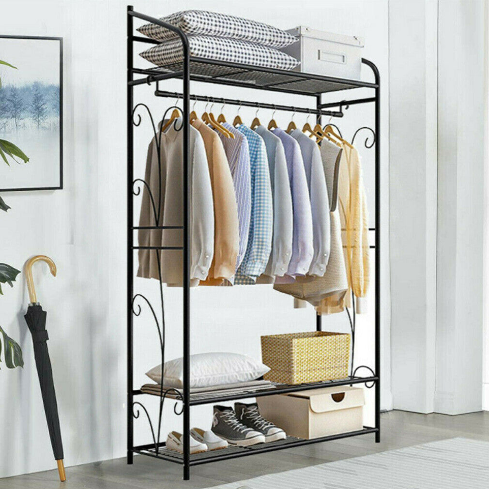 Extra Large Metal Clothes Rail Storage Dress Hanging Garment Rack Portable Stand V767-ZJJ323-G2
