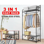 Extra Large Metal Clothes Rail Storage Dress Hanging Garment Rack Portable Stand V767-ZJJ323-G2