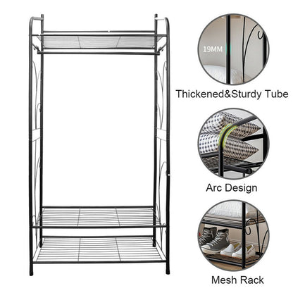 Extra Large Metal Clothes Rail Storage Dress Hanging Garment Rack Portable Stand V767-ZJJ323-G2
