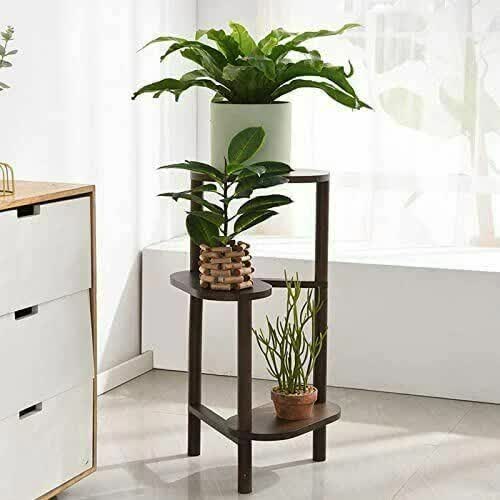 3 Tier bamboo plant stand for garden and living room-Brown V767-ZJJ443-BN-V1