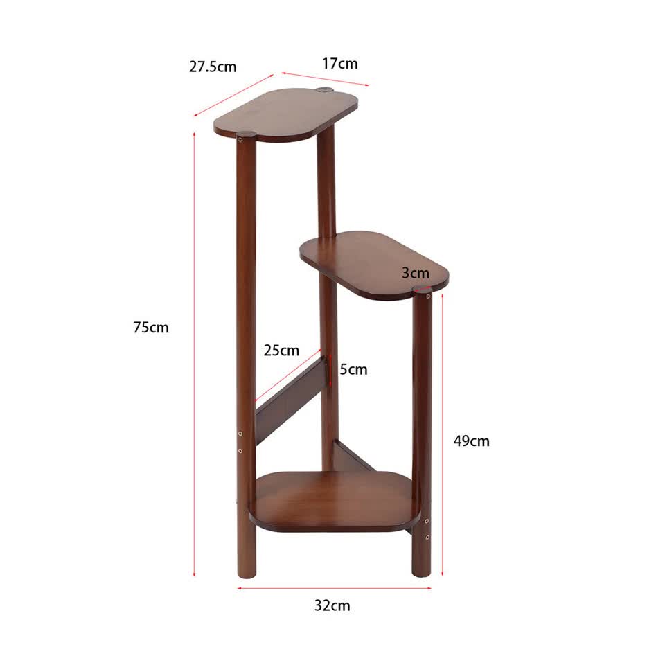 3 Tier bamboo plant stand for garden and living room-Brown V767-ZJJ443-BN-V1