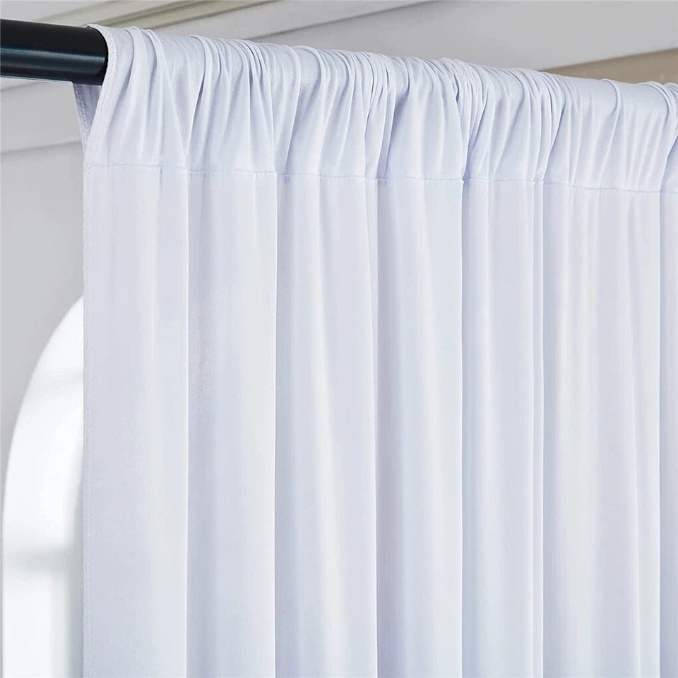 Large 3x3 m White Wedding Backdrop Curtains for Baby Shower and Birthday Decor V767-ZJJ69-WT-V1