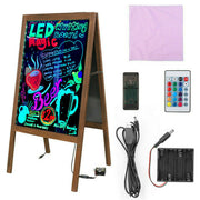 Vintage Neon LED Message Writing Board Stand Pavement Sign Illuminated Erasable V767-ZJJ93-S