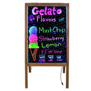 Vintage Neon LED Message Writing Board Stand Pavement Sign Illuminated Erasable V767-ZJJ93-S