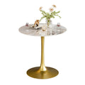 Heavy Duty High Bar Table-Glossy Jade Top+Gold legs V767-ZT729GD-XNE