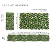 Jasmine Artificial Hedge Extendable Trellis / Screen 2 Meter By 1 Meter UV Resistant (PVC) V77-10786514