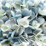 Premium Faux Hydrangea With Glass Vase (Artificial Flowering Blue Hydrangea) 23cm V77-88015