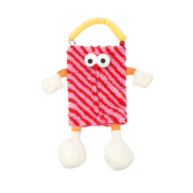 Red Striped Tissue Holder for Car - Fun Design V888-25041