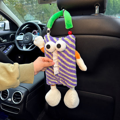 Purple Striped Tissue Holder for Car - Fun Design V888-25042