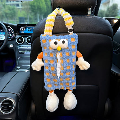 Blue Striped Tissue Holder for Car - Fun Design V888-25044