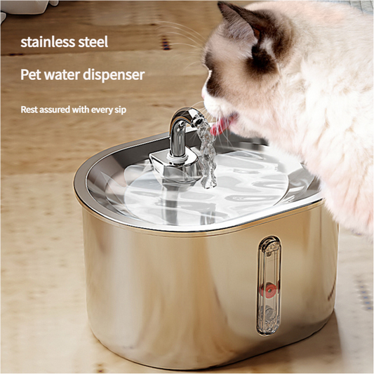 Beginner Package Stainless Steel Pet Water Fountain with Faucet Flow and USB Interface V888-ELOSUNG100027