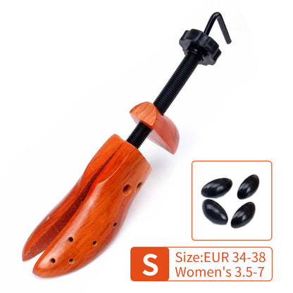 1 PCS Brown Adjustable Wooden Shoe Stretcher for Women, Small Size (EUR 34-38) V888-ELOSUNG10005