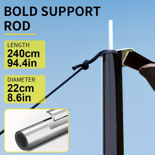 Outdoor camping square sky curtain, black glue sky curtain, sun and rain protection 500*300cm V888-ELOSUNG10040