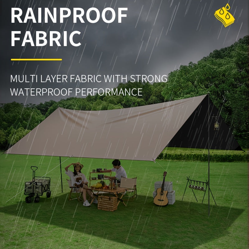 Outdoor camping square sky curtain, black glue sky curtain, sun and rain protection V888-ELOSUNG10041