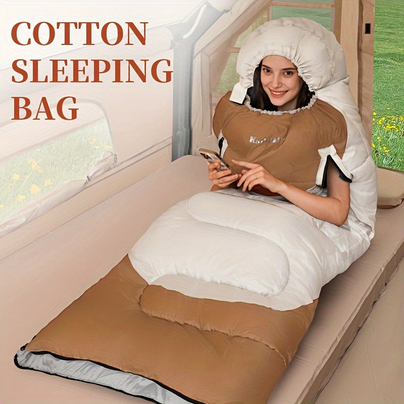 Extra Wide Mummy Sleeping Bag - 3 Season Warm & Cold Weather, Waterproof, Lightweight (with Compression Sack) V888-ELOSUNG10047