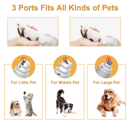 Rechargeable Pet Nail Grinder with Quiet Motor and LED Lights- USB Charging, Two-Speed Settings V888-ELOSUNG10167