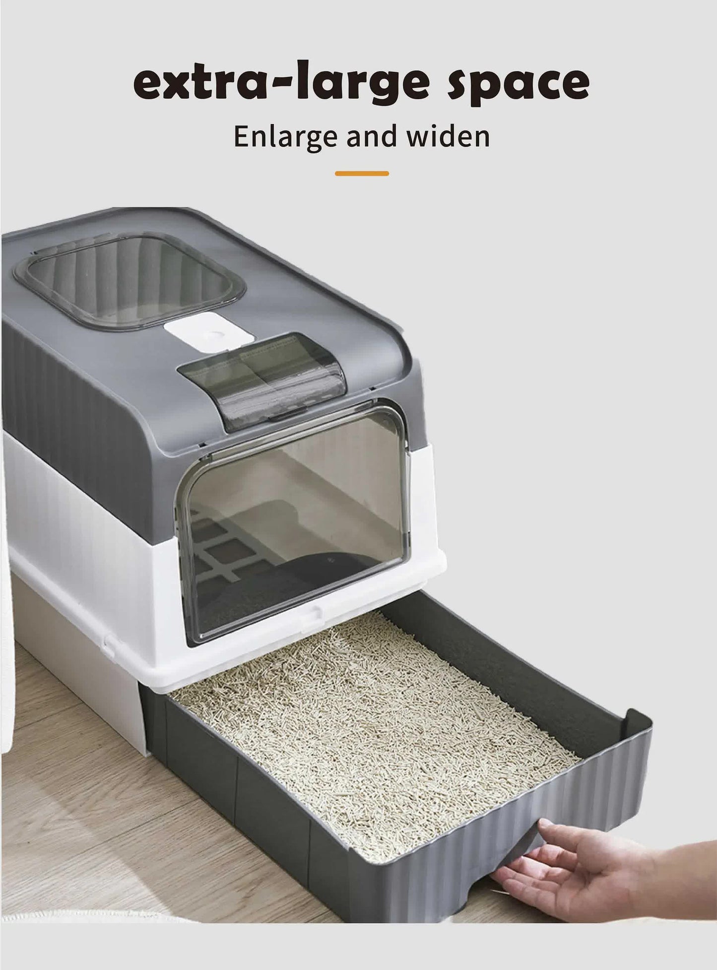 Automatic UV Sterilizing Cat Litter Box -Enclosed Design, Odor Control, and UV Germicidal Technology V888-ELOSUNG10169
