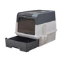 Large Enclosed Cat Litter Box with Drawer and Scoop - Odor Control, Removable Tray, Easy Clean Design V888-ELOSUNG10170