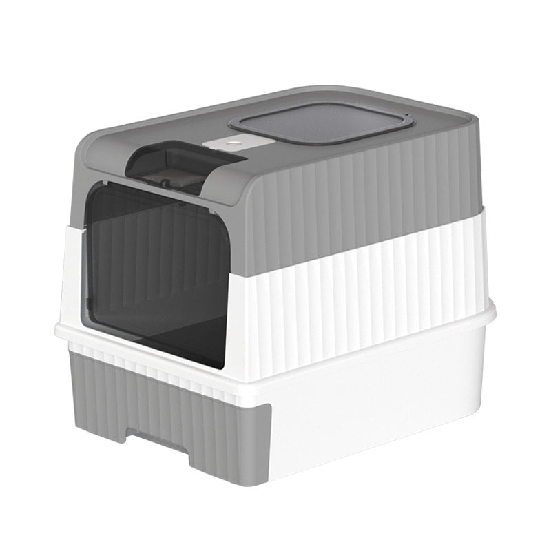 Large Enclosed Cat Litter Box with Drawer and Scoop - Odor Control, Removable Tray, Easy Clean Design V888-ELOSUNG10170