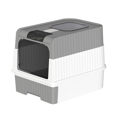 Large Enclosed Cat Litter Box with Drawer and Scoop - Odor Control, Removable Tray, Easy Clean Design V888-ELOSUNG10170