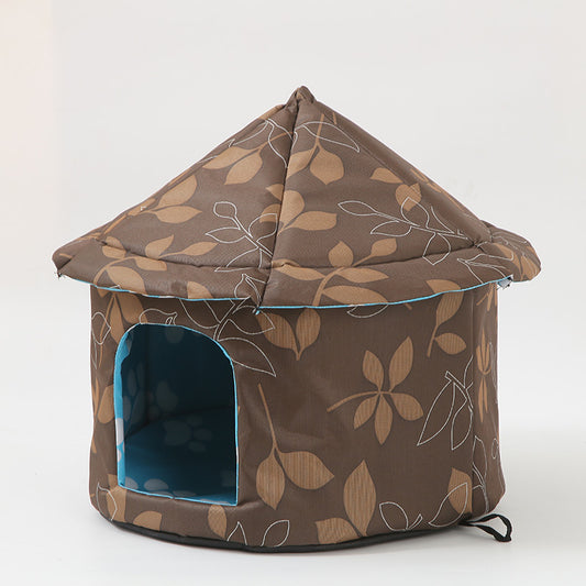 Outdoor Waterproof Cat House - Insulated, Weatherproof, Warm Shelter for Cats, Ideal for Winter Protection, V888-ELOSUNG10203