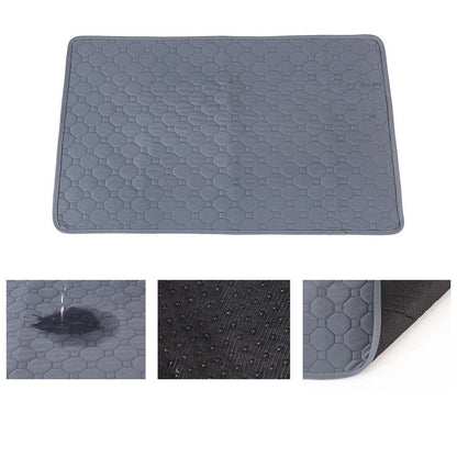 2 PCS Washable Waterproof Pet Pad -Non-Slip, Absorbent, Reusable Mat for Dogs and Cats L(100*70cm) V888-ELOSUNG10424