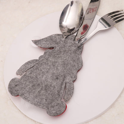 Christmas Gnome Cutlery Holder - Festive Silverware Bag for Holiday Table Decor 10 pieses V888-ELOSUNG10515