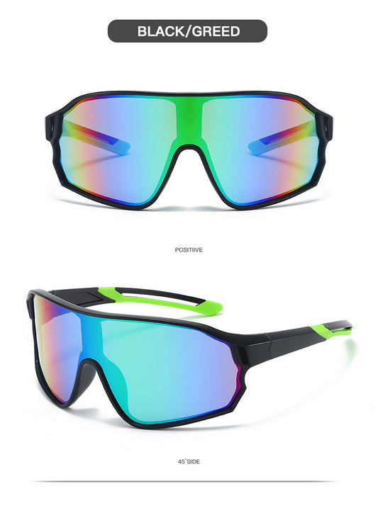 Fashionable Sports Sunglasses with Colorful Mirror Lenses - UV400 Protection for Cycling & Outdoor Activities V888-ELOSUNG10576