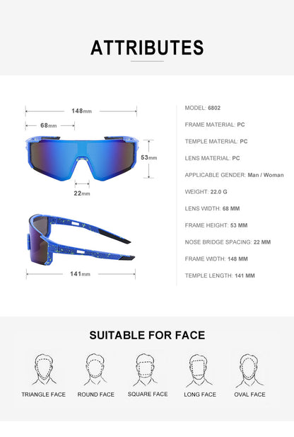 Black Frame Sports Sunglasses with Dark Polarized Lens | UV400 Protection & Sleek Design V888-ELOSUNG10582