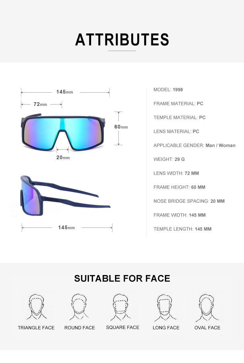 Cycling Sunglasses: Conquer the Road with Style and Protection Tea colors V888-ELOSUNG10626