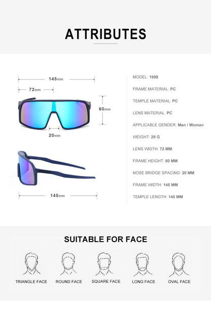 Cycling Sunglasses: Conquer the Road with Style and Protection Tea colors V888-ELOSUNG10626