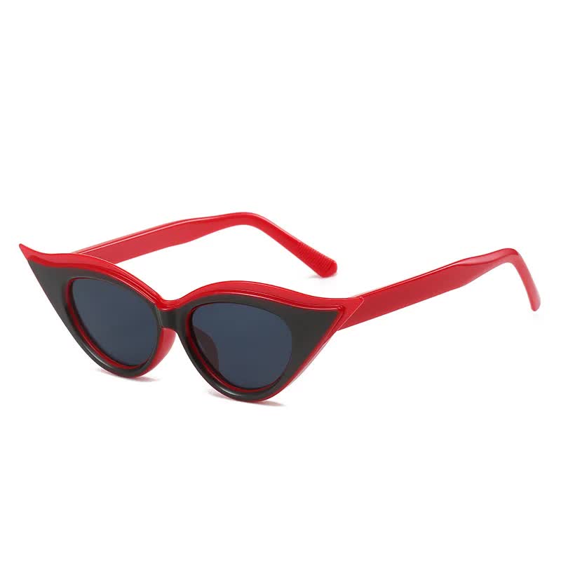 Retro Cat-Eye Sunglasses - Stylish Red Vintage Frames for Women V888-ELOSUNG10714
