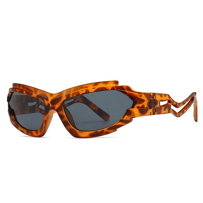 Futuristic Sports Wrap Man Sunglasses - Bold Leopard Frames with UV Protection V888-ELOSUNG10720