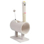 Interactive Cat Tunnel & Scratching Post with Spring Toy - Cozy Playtime for Kittens white 35*23*71cm V888-ELOSUNG10727