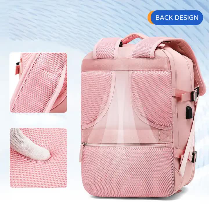 Multi-Compartment Travel Backpack with Shoe Storage and Wet-Dry Separation (Gray)31cm(L)*17cm(W)*42cm(H) V888-ELOSUNG10945
