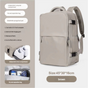 Water-Resistant Laptop Backpack with USB Charging Port and Wet-Dry Separation (Brown) V888-ELOSUNG10954