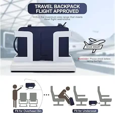 Water-Resistant Laptop Backpack with USB Charging Port and Wet-Dry Separation (Brown) V888-ELOSUNG10954
