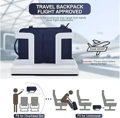 Water-Resistant Laptop Backpack with USB Charging Port and Wet-Dry Separation (Brown) V888-ELOSUNG10954